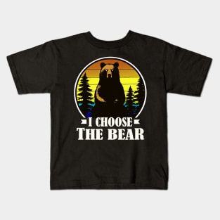 Retro I Choose The Bear Kids T-Shirt